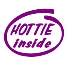 Hottie Inside Decal 288