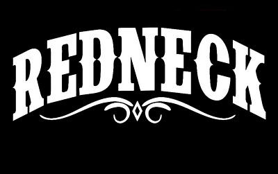 REDNECK arched with scroll DIE CUT REBEL STICKER