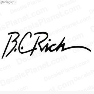 Vinyl Music BC RICH Sticker 1103