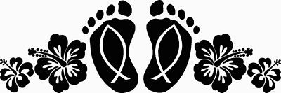Christ Hawaiian Die Cut Decal