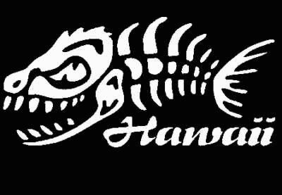 Hawaiian Fish Bones Sticker