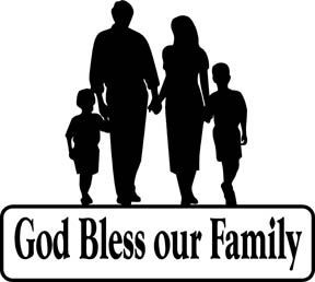Bless Our Family Decal 1845