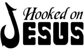 hooked on jesus diecut decal 2