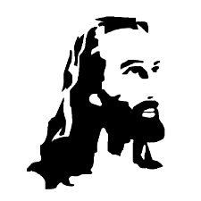 jesus face die cut decal 6