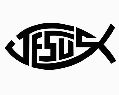 JESUS FISH DIE CUT RELIGIOUS DECAL 3