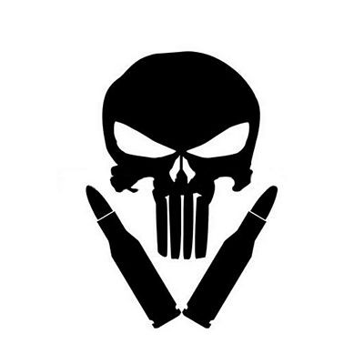 PUNISHER Skull AMMO decal