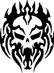 Tribal Skull Vinyl Decal 14