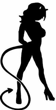 sexy devil babe decal