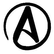 atheist die cut decal
