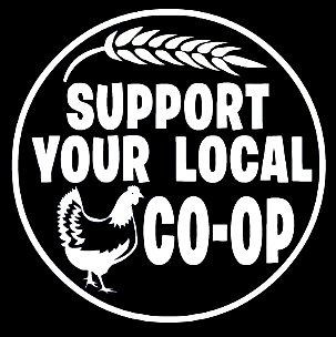 support your local coop farmer sticker