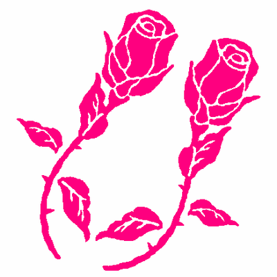 Rose 3 decal PAIR 530
