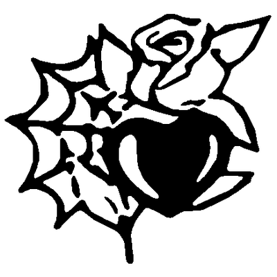 Rose and Web decal 604