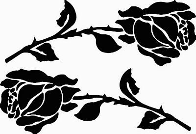 Rose Decals PAIR 1