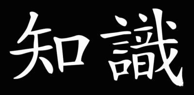 Japanese Letters Vinyl International Decal KNOWLEDGE