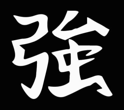 Japanese Letters Vinyl International Decal STRONG