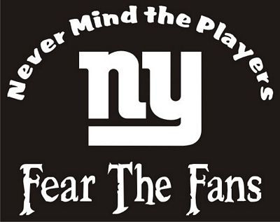 Fear The Fans Giants NFL Football Vinyl Decal