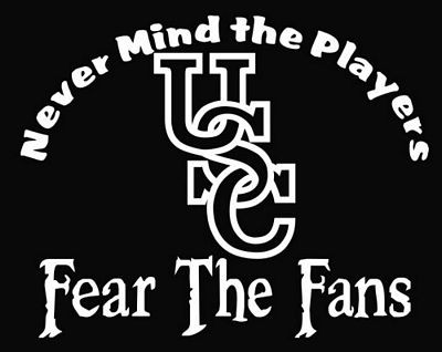 Fear The Fans South Carolina Gamecocks Die Cut Vinyl Decal Sticker 2