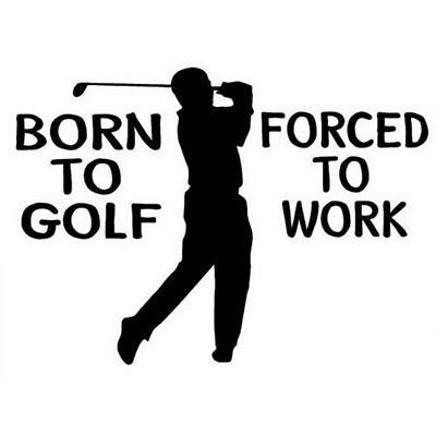 Golf born to golf decal