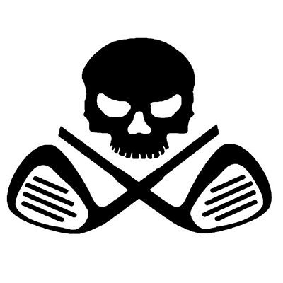 Golf Crossbones Sticker