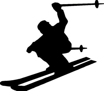 Skier Adhesive Vinyl Decal