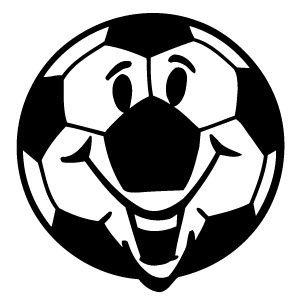 Soccer Ball Happy Face Decal