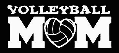 Volleyball MOM Window or Wall Sticker 5