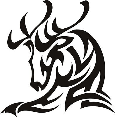 tribal deer decal