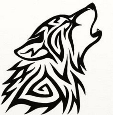 tribal wolf decal