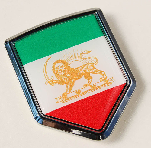 Iran Iranian Flag Car Chrome Emblem Decal Sticker