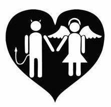 Evil Angel in Love Funny Decal Vinyl Car Sticker