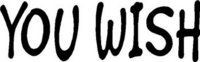 YOU WISH Vinyl Die Cut Decal