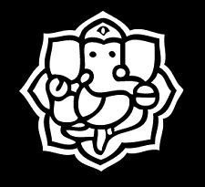 Ganesh Yoga Hindu Religious ELEPHANT Symbol  Vinyl Die Cut Decal 3