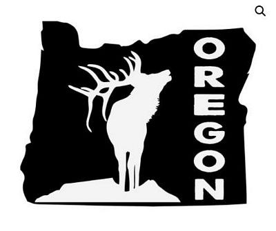 OREGON ANY STATE ELK DIE CUT HUNTING DECAL