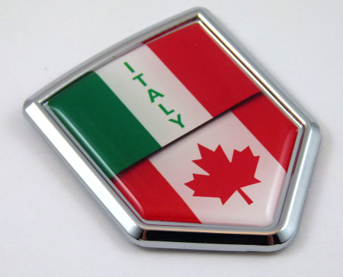 Italy-Canada crest 3D Chrome Emblem