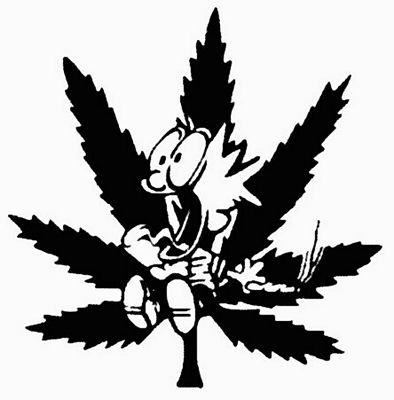 Calvin Pot Leaf Diecut Decal