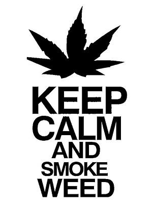 Keep Calm Smoke Weed Sticker