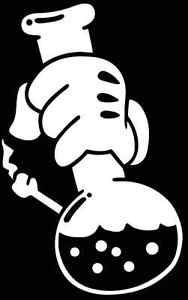 mickey hands bong die cut decal