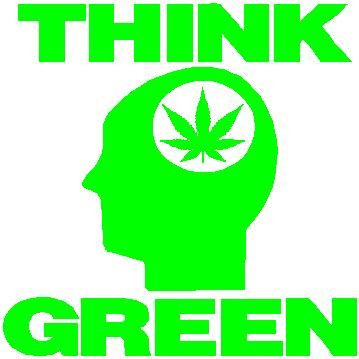 Think Green Diecut Decal 2