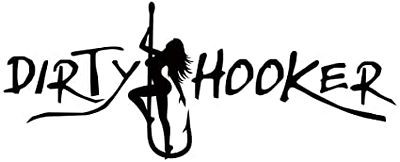 DIRTY HOOKER DIE CUT FISHING DECAL