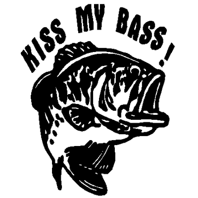 Kiss My Bass Decal 699