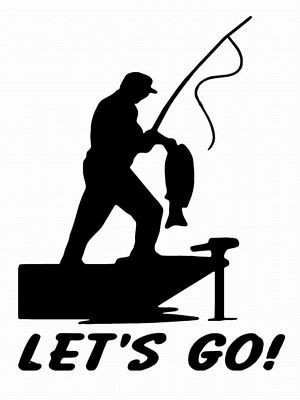 Lets Go Fish in Boat Decal
