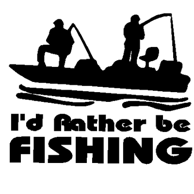 Rather Be Fishing Decal 841
