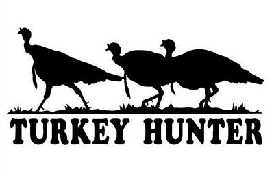 TURKEY HUNTER DIE CUT CAR DECAL