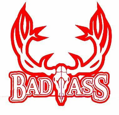 BADASS deer hunter decal