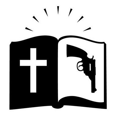 Bible with Gun Logo