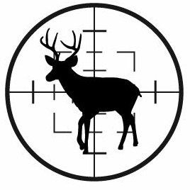 Buck in Scope Diecut Decal 1601