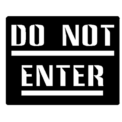 Do Not Enter decal 312