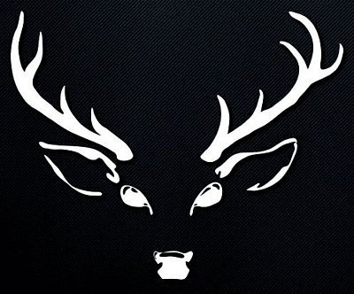 Deer Head Hunting Vinyl Decal Window Sticker
