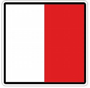 Nautical Flag Alphabet H Sticker