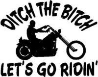 Lets Go Riding Harley 2 Die Cut Vinyl Decal